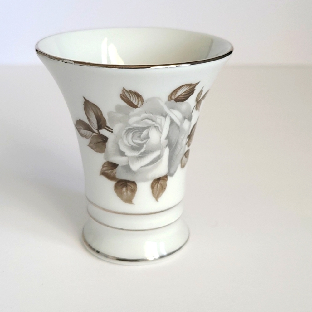 Vintage Schumann Arzberg Germany Moon Rose Flared Bud Vase